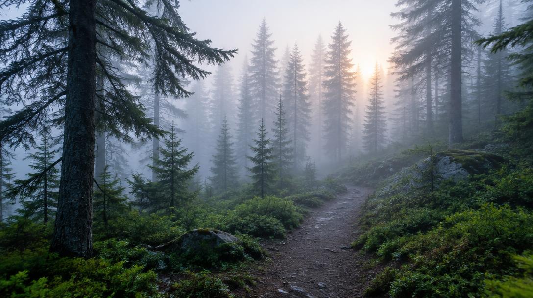 A Slow Morning Walk Through the Fog